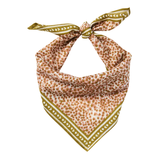 Savane - Puuvillahuivi, rose-khaki värissä, koko 60x60 cm