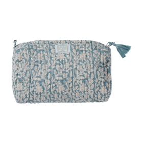 Boho-chic toilettipussi Goa blue green