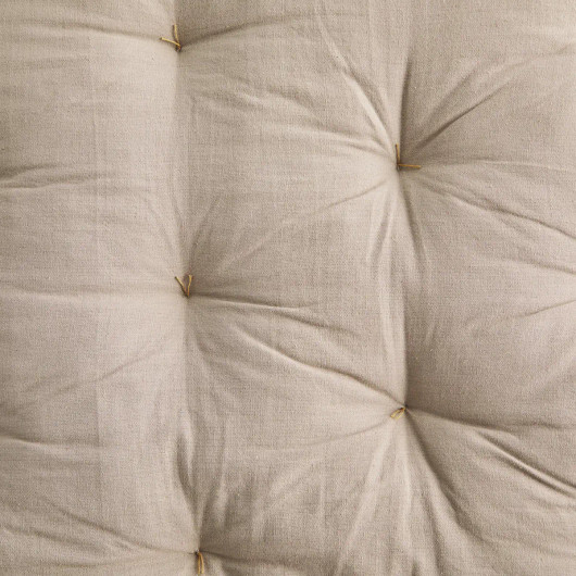 Puuvillapatja 60x100 cm, Taupe-Mustard