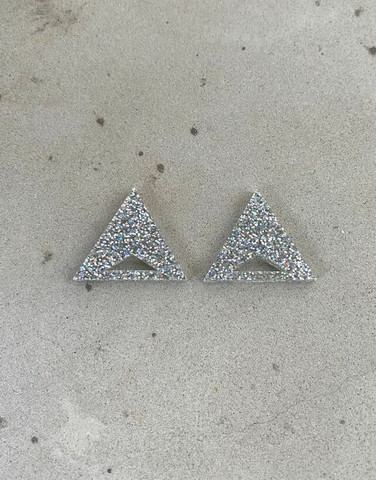 TRIANGLE - KORVAKORUT, moniväri glitter