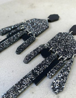 DROP – KORVAKORU, MUSTA glitter