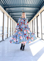 FLOWY- MEKKO PITKÄ, SININEN KUKKA