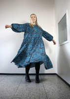 FLIRTY- MEKKO pitkä, PETROOLI KUKKA