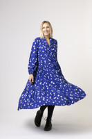 FLOWY- MEKKO PITKÄ, DAISY SININEN