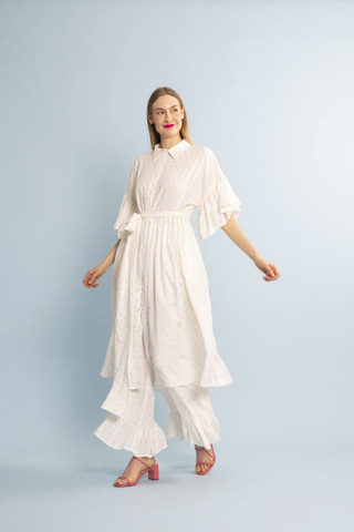 FLIRTY- MEKKO pitkä, KULTAHIPPU VALKOINEN