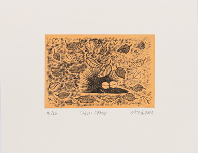 Siilin syksy -grafiikkavedos