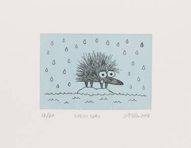 Siilin suru -grafiikkavedos