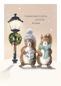 Joulukortti oravakuoro