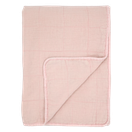 Puuvillapeitto vaaleanpunainen