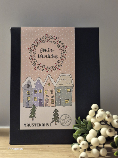 Joulutervehdys wienertoffee kahvi