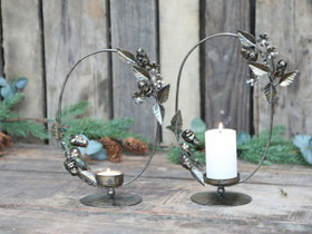 Kynttiläköynnös antiikkimessinki tuikulle