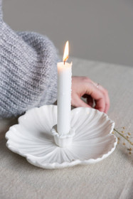 Kynttilälautanen valkoinen