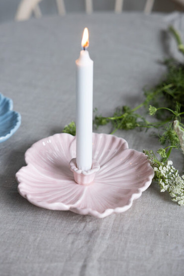 Kynttilälautanen vaaleanpunainen