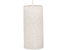 Pilarikynttilä glitter valkoinen