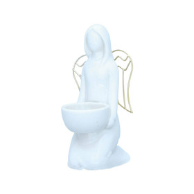 Keramiikkaenkeli tuikkukupilla