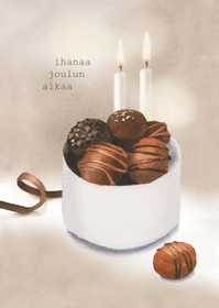 Postikortti 2-os ihanaa joulunaikaa