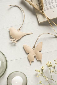 Lintu ja perhonen koristesetti malva