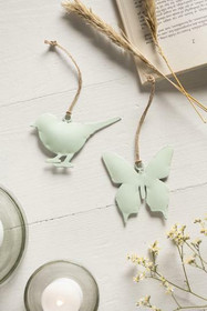 Lintu ja perhonen koristesetti minttu