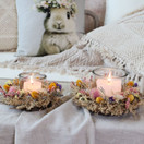 Tuikkukulho kuivakukkakranssilla (iso)