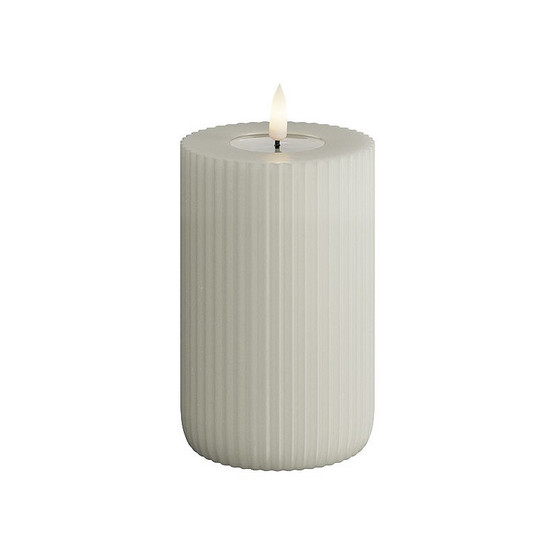 Ledkynttilä raita beige(keskikoko)