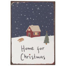Metallikyltti home for christmas
