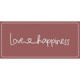 Metallikyltti love&happiness