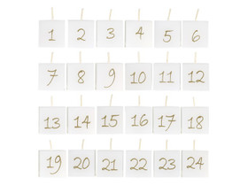 Adventtikynttilät numeroilla