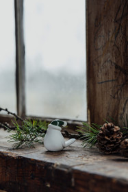 Keramiikkalintu Elin vihreä