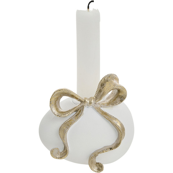 Kynttilänjalka rusetilla (kulta)