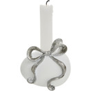 Kynttilänjalka rusetilla(hopea)