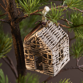 Rustic Rattan House Ornament -
