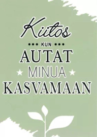 Kiitos kun autat minua postikortti