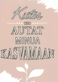 Kiitos kun autat minua postikortti