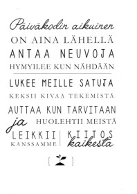 Päiväkodin aikuinen postikortti