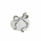 Kynttilänjalka rusetilla(hopea)