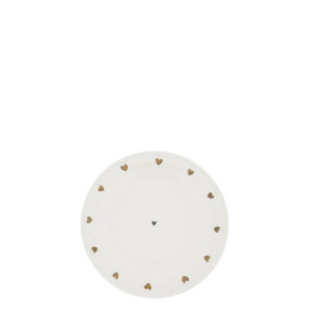 Lautanen ruskeilla sydämillä (pieni)