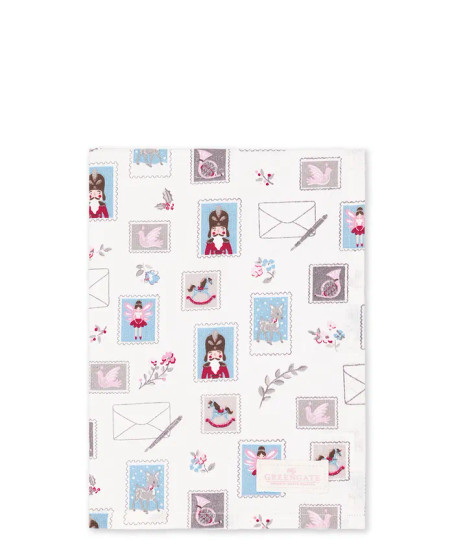 Keittiöpyyhe Xmas letters white