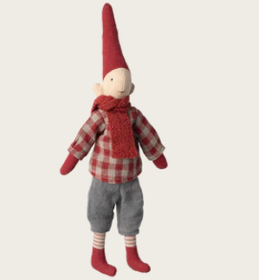 Magneettitonttupoika ruutupaidassa