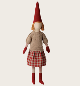 Tonttutyttö neulepuserossa (84cm)