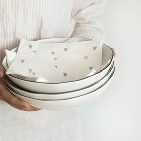 Lounasservetti (sydämet beige)