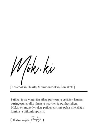 Mökki-postikortti