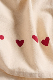 Keittiöpyyhe sydämet (punainen)