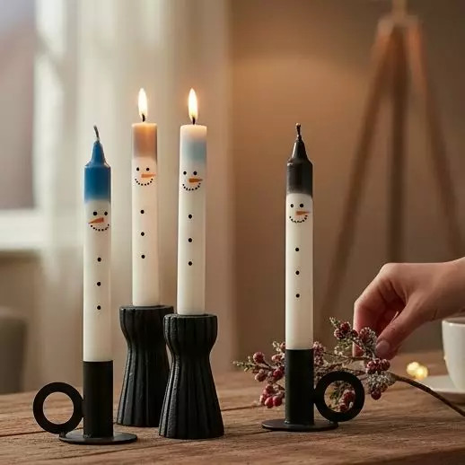 Lumiukko kruunukynttilät