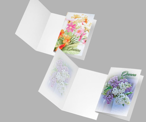 Onnittelukortti, kaksi kansivaihtoehtoa