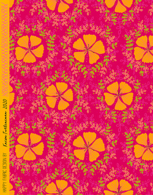 Neilikka-puuvillasatiini kirsikka