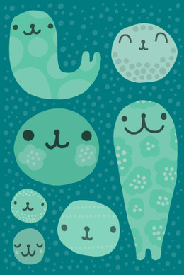 Ystävät-postikortti turkoosi