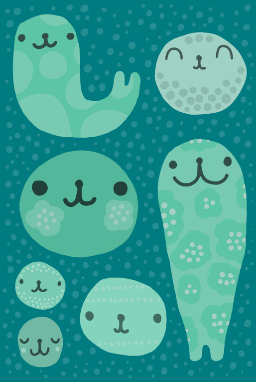 Ystävät-postikortti turkoosi