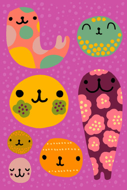 Ystävät-postikortti värikäs