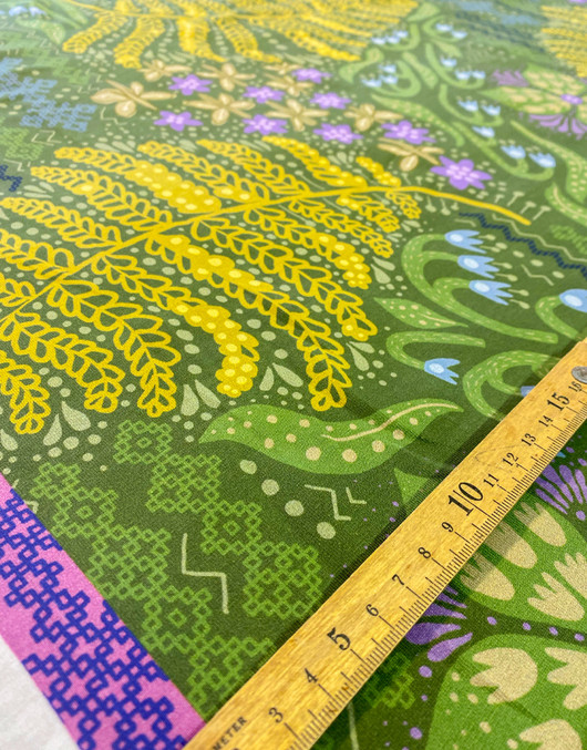 Mehtä-puuvillatrikoo vihreä