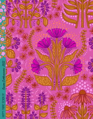 Herbaario-puuvillasatiini vaaleanpunainen